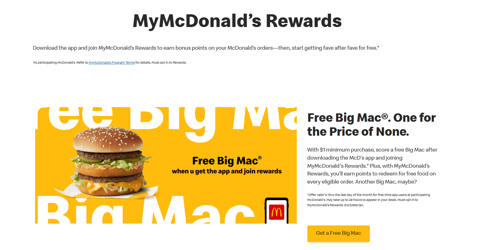 Best Restaurant Loyalty Programs My McDonalds Rewards
