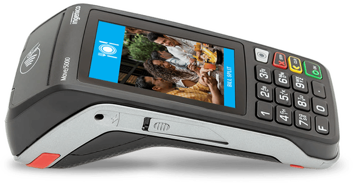 Side view product shot of the Move/5000 Wireless Terminal