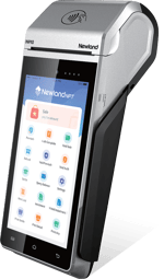 Newland N910 Smart terminal front right facing apps