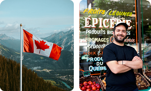 Happy small business owner in Canada using Paystone payment solutions