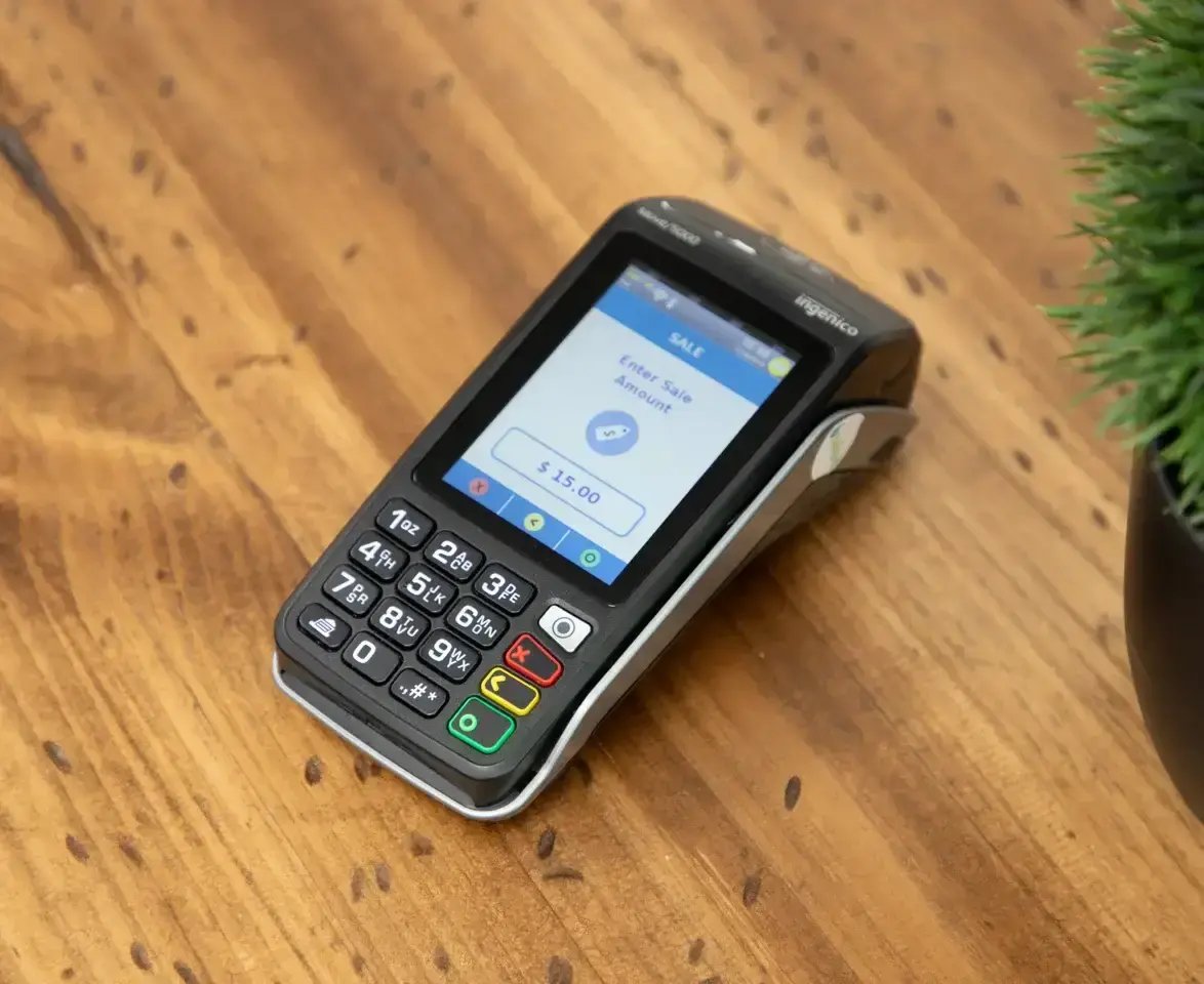 Action shot in natural setting the Move/5000 Wireless Terminal