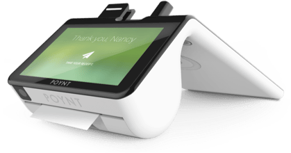 Customer Facing view product shot of the Poynt C Smart Terminal