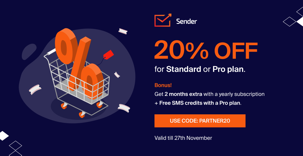 Sender Black Friday Banner