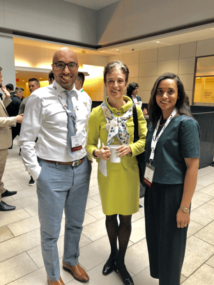 Zomaron CEO Tarique Al-Ansari (Left) Kristy Duncan Women in Payments (Center) Kashmera Self Interac (Right)