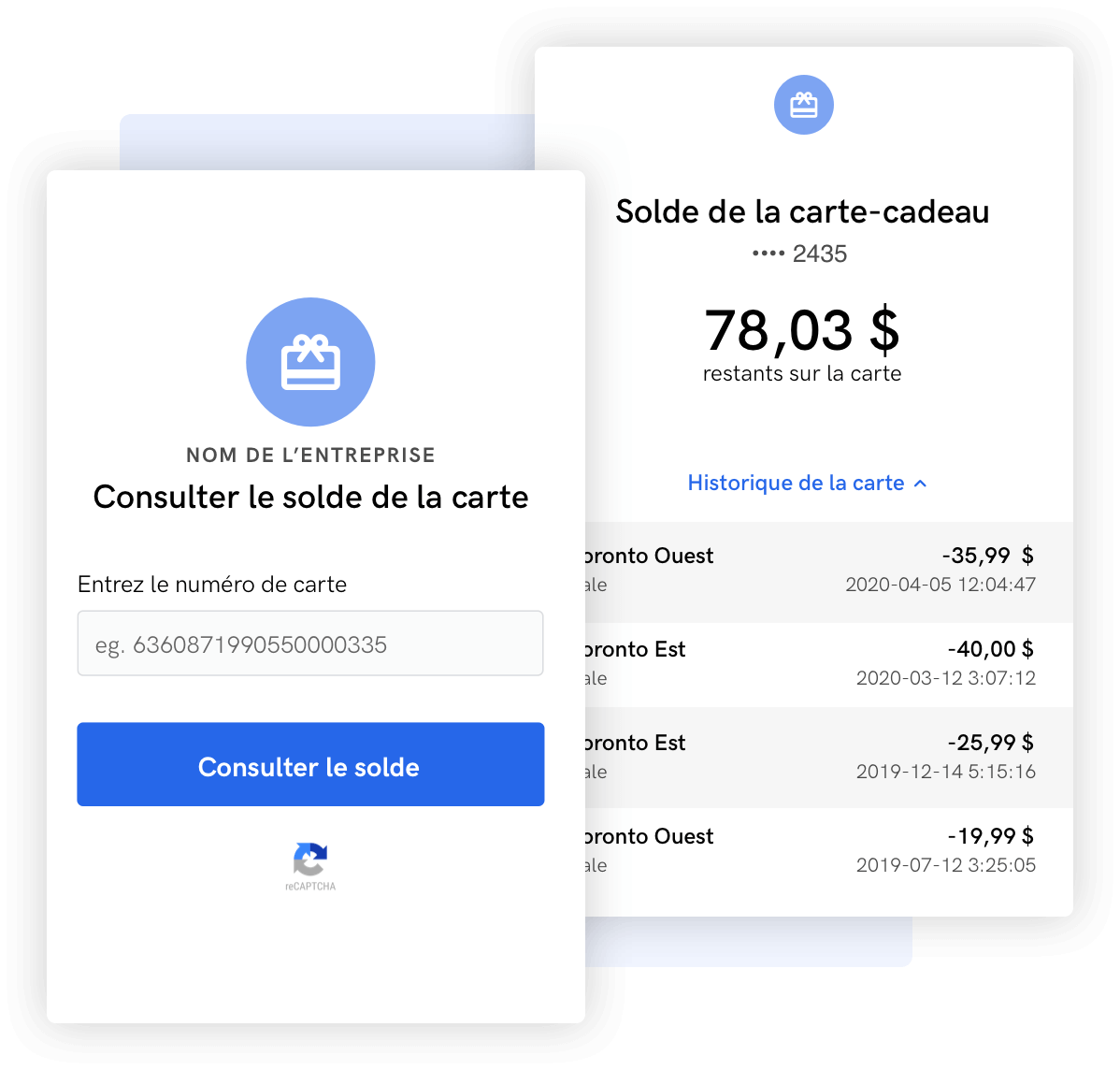 Vérifier le solde de carte