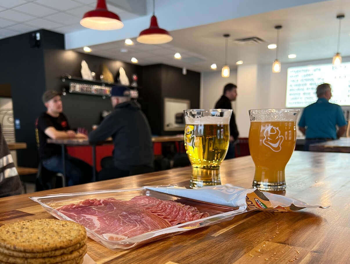 Food at Brewing company that provides testimonial on the benefits of payment processing